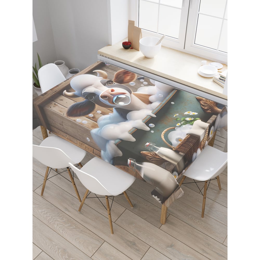 Изображение товара Прямоугольная тканевая скатерть JoyArty с рисунком животных 145x180 см