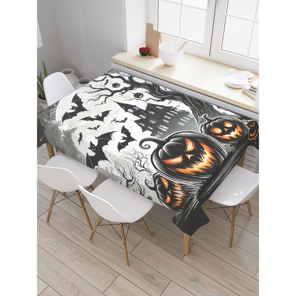 Изображение товара Прямоугольная тканевая скатерть JoyArty Ночь страха 145x180 см Хэллоуин