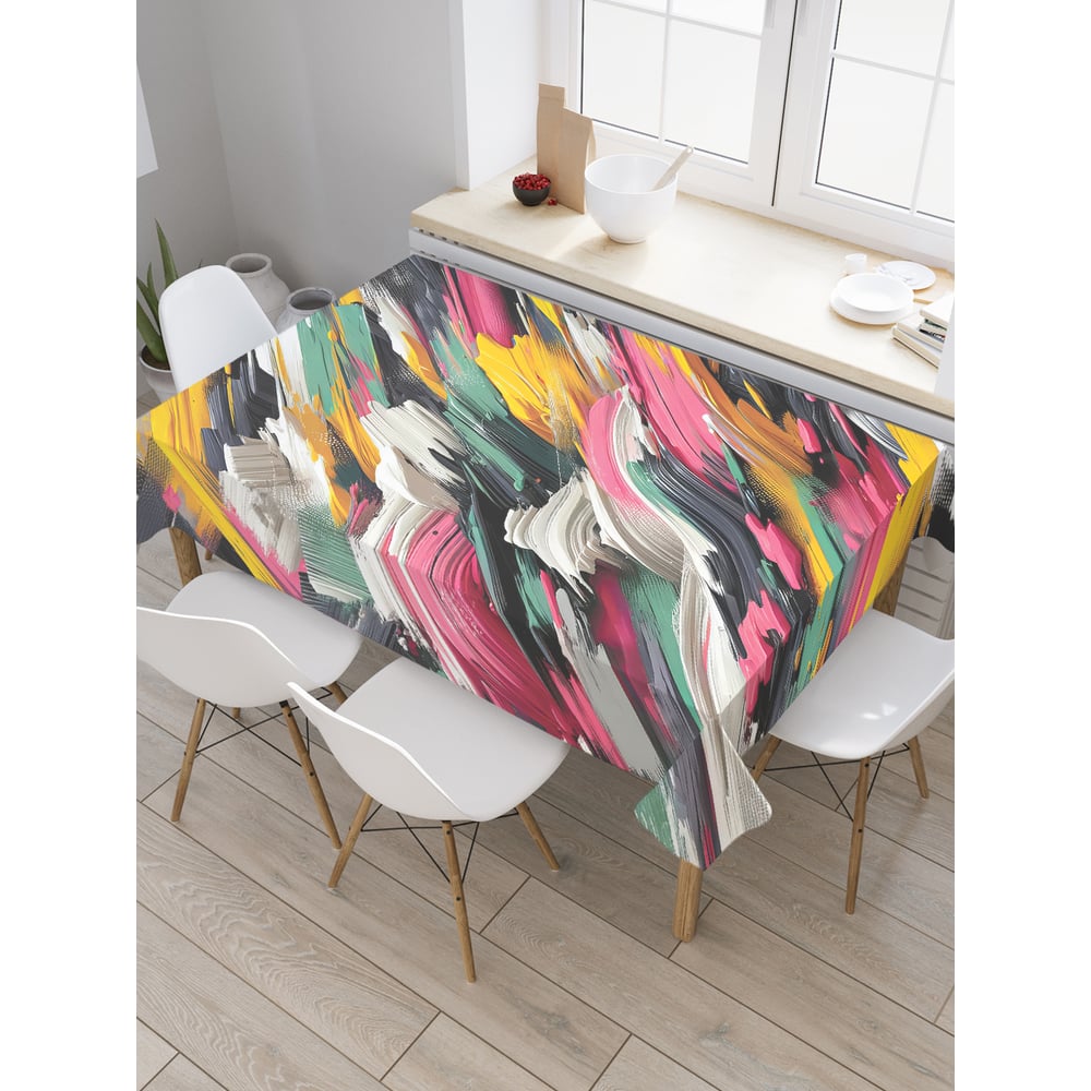 Изображение товара Прямоугольная тканевая скатерть JoyArty Творчество 145х180 см сатен стиль