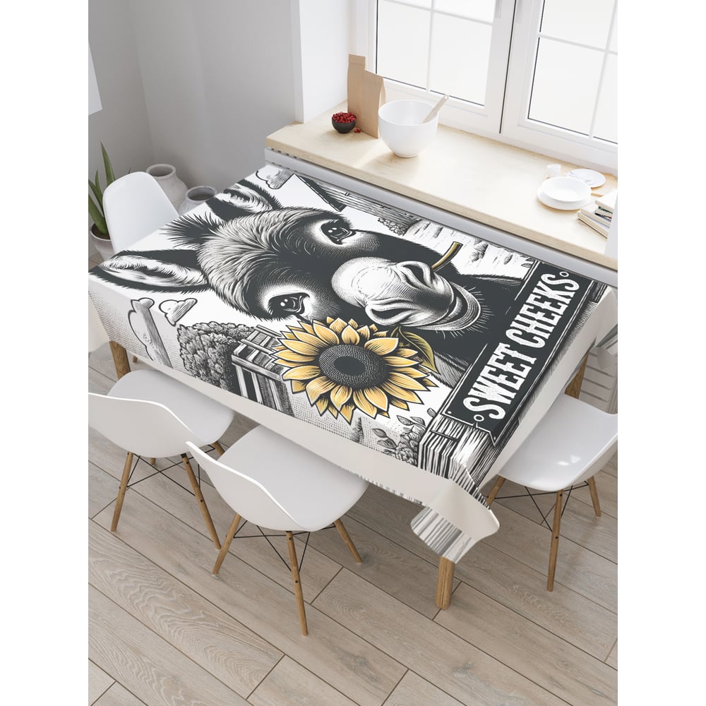Изображение товара Прямоугольная тканевая скатерть JoyArty 145x180 см с изображением животных