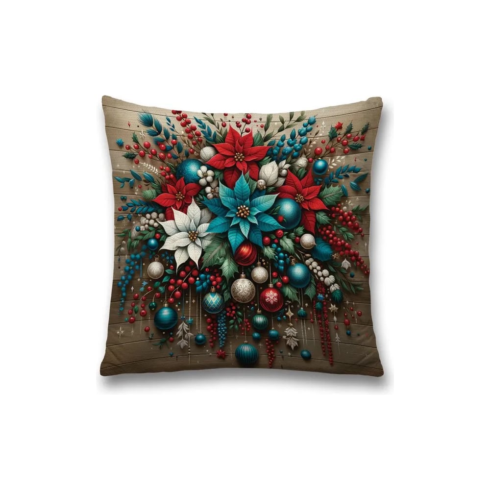 Изображение товара Декоративная наволочка на молнии JoyArty 45x45 см, Новый год и Рождество
