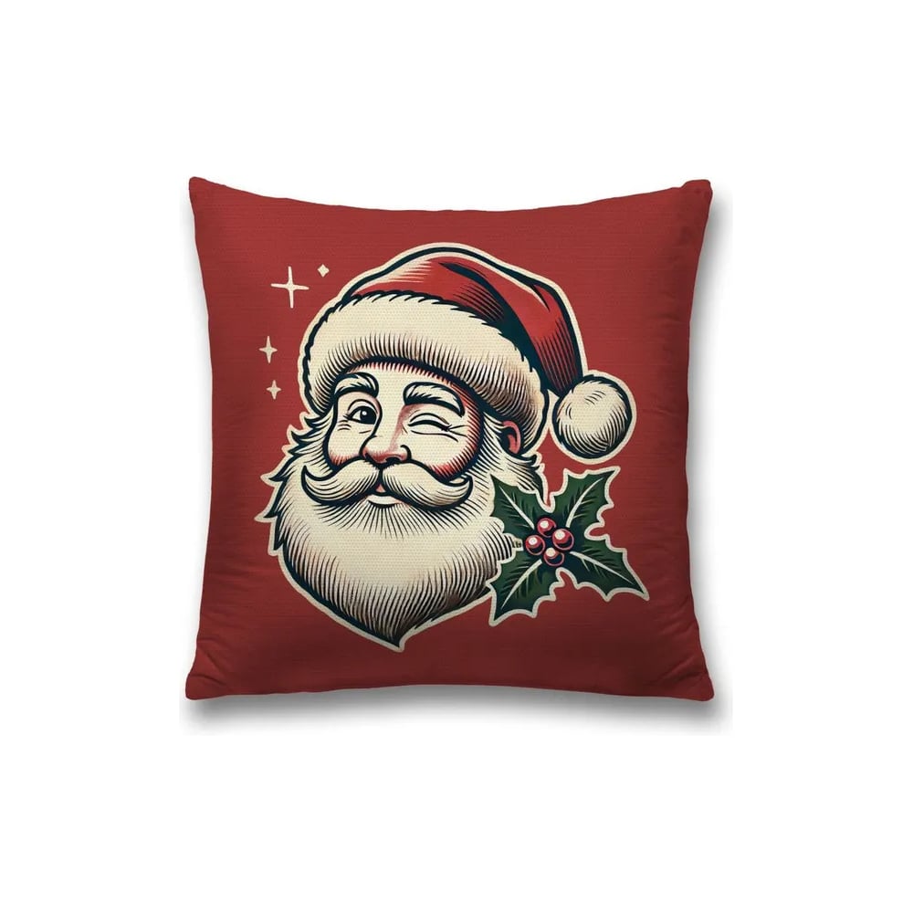 Изображение товара Декоративная наволочка на молнии JoyArty Счастливый Дед Мороз 45x45 см