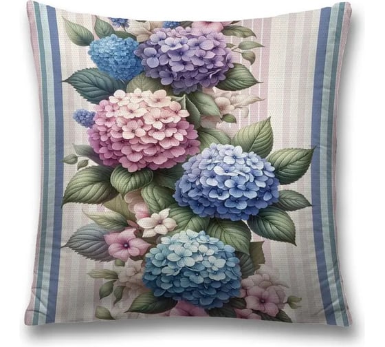 Изображение товара Декоративная наволочка на молнии JoyArty Гортензия 45x45 см sl_sd3407