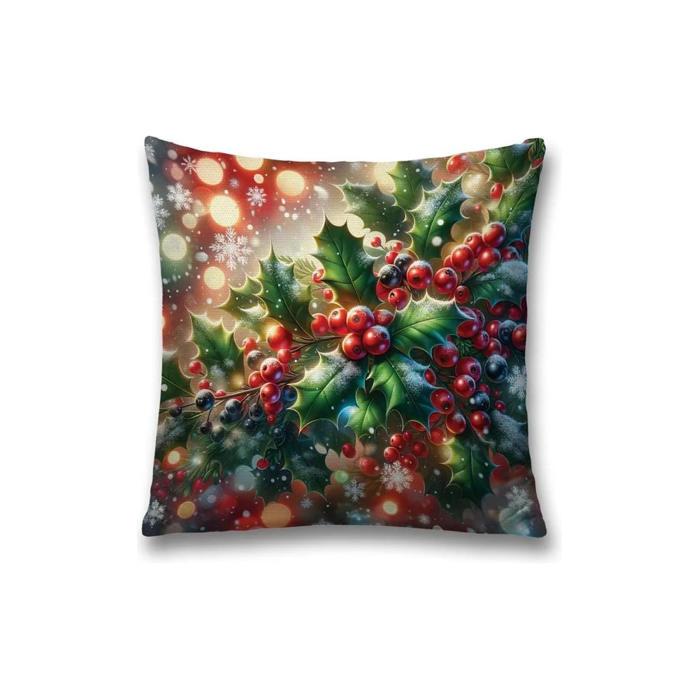 Изображение товара Декоративная наволочка на молнии JoyArty Новогодняя 45x45 см Atmosfera prazdnika