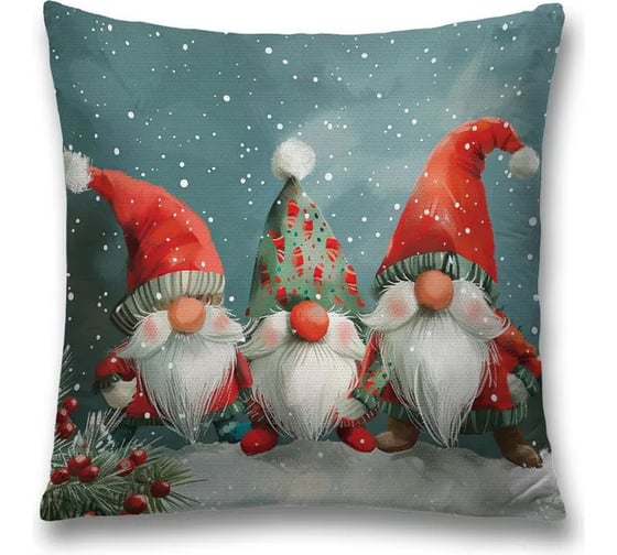 Изображение товара Декоративная наволочка на молнии JoyArty В канун праздника 45x45 см, серия Новый год и Рождество sl_sd3991