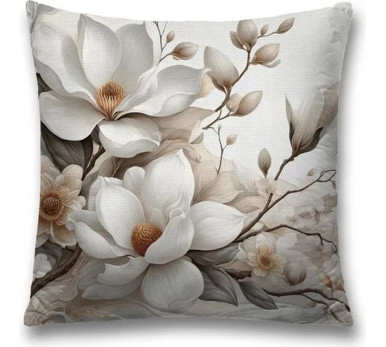 Изображение товара Декоративная наволочка на молнии JoyArty Магнолия 45x45 см sl_sd3462
