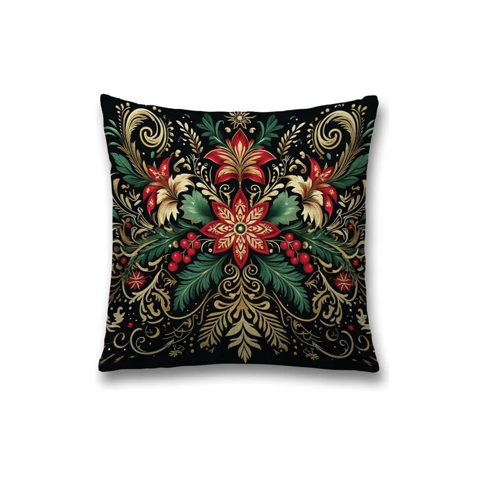 Изображение товара Декоративная наволочка JoyArty 45x45 см Новогодняя узорчатая серия