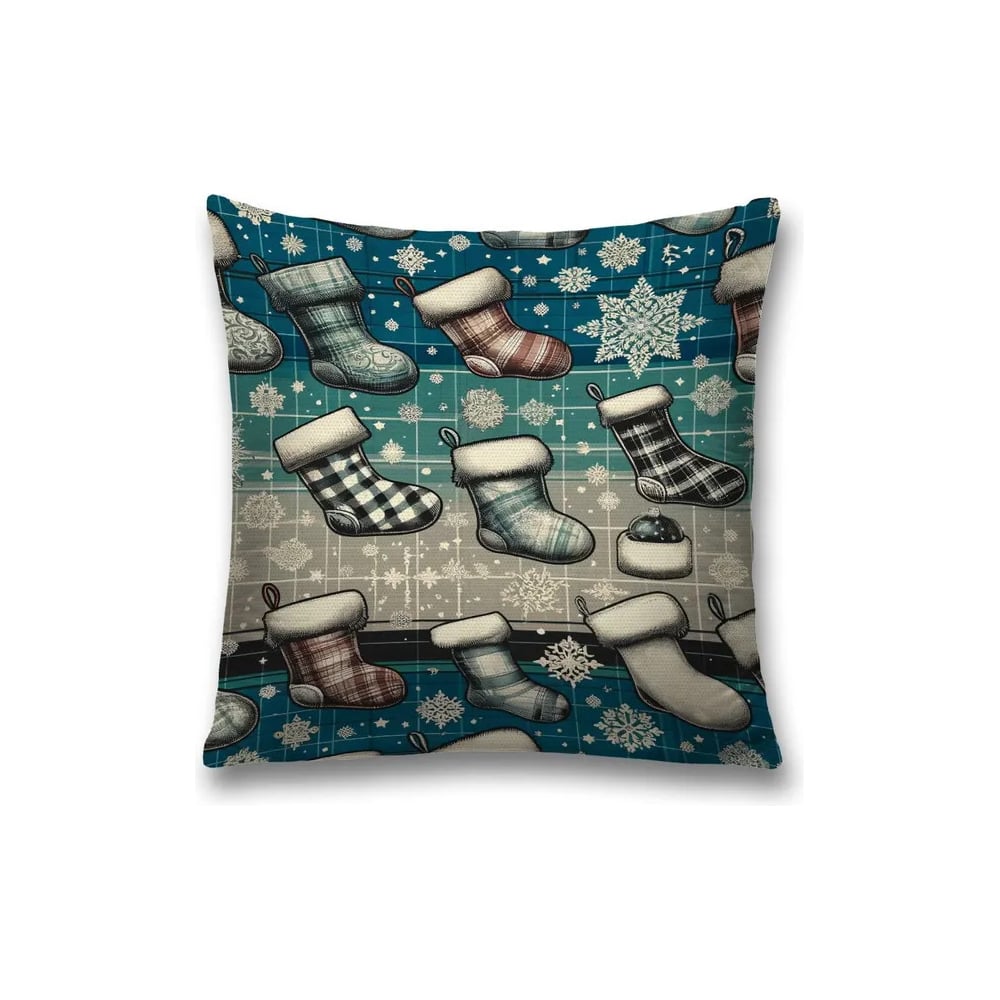 Изображение товара Декоративная наволочка JoyArty 45x45 см новогодняя разноцветная на молнии