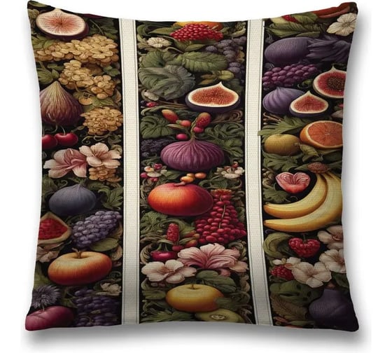 Изображение товара Декоративная наволочка на молнии JoyArty Фруктовый пир 45x45 см sl_sd3436