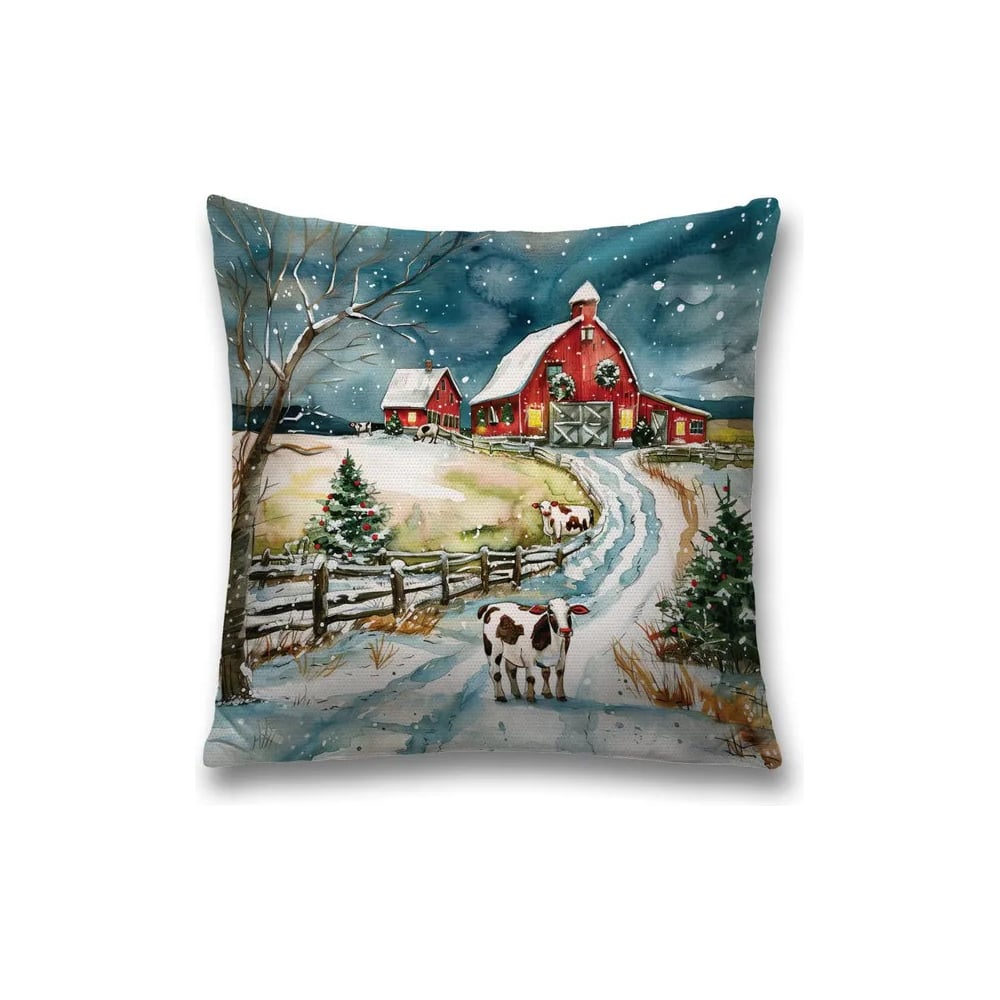 Изображение товара Декоративная наволочка JoyArty 45x45 см Новогодняя на молнии для праздничного интерьера