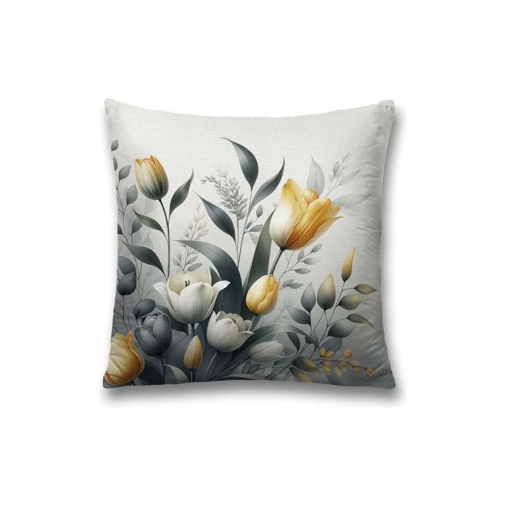 Изображение товара Декоративная наволочка на молнии JoyArty Тюльпаны 45x45 см sl_sd3523