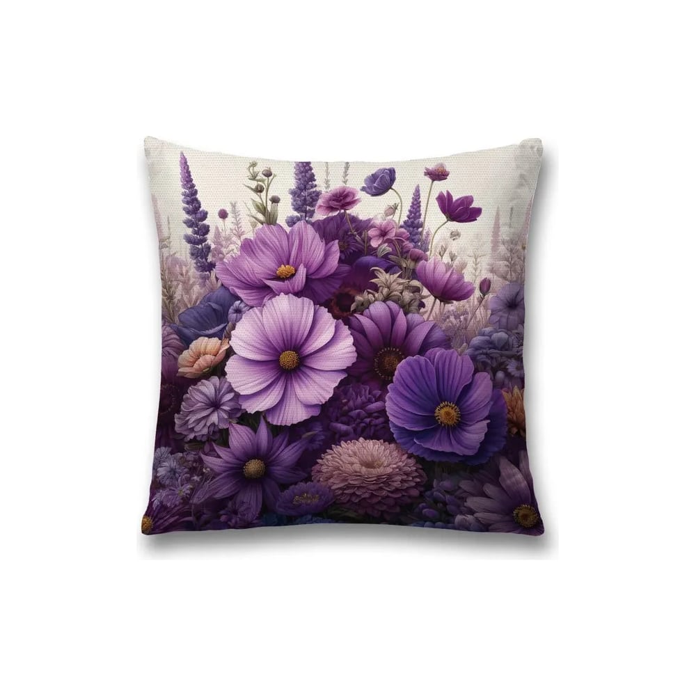 Изображение товара Декоративная наволочка на молнии JoyArty Космея 45x45 см яркий дизайн