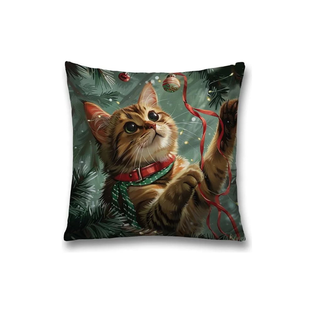 Изображение товара Декоративная наволочка на молнии JoyArty 45x45 см для Нового года и Рождества