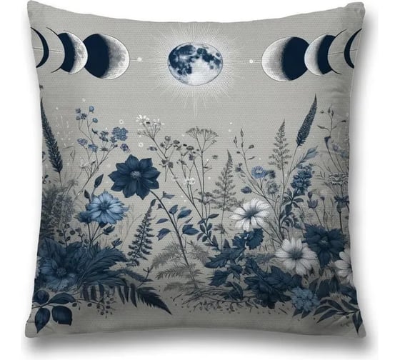 Изображение товара Декоративная наволочка на молнии JoyArty Фазы луны 45x45 см sl_sd3528