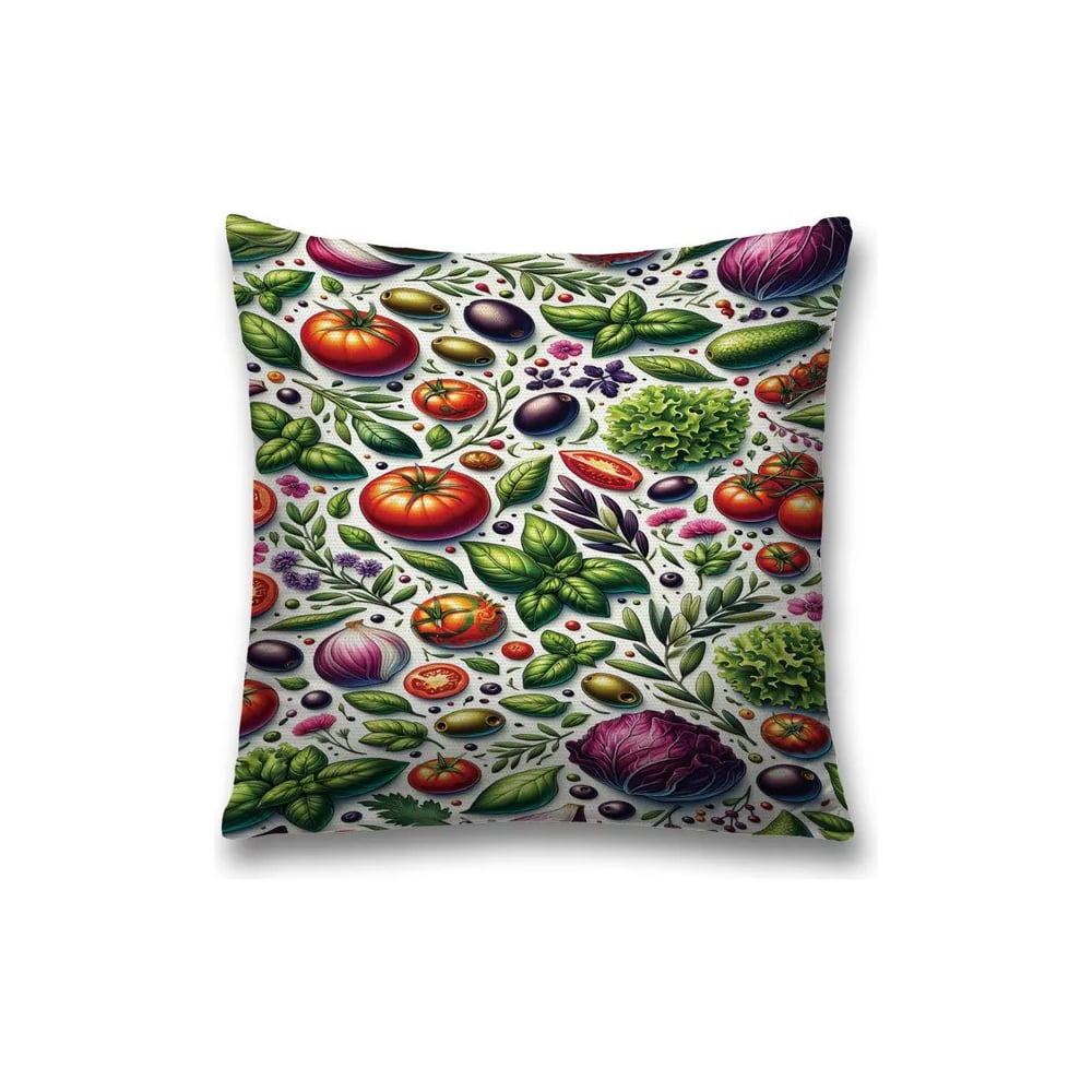 Изображение товара Декоративная наволочка на молнии JoyArty Дачные овощи 45x45 см