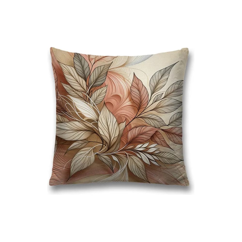 Изображение товара Декоративная наволочка на молнии JoyArty Нежные листья 45x45 см sl_sd3471