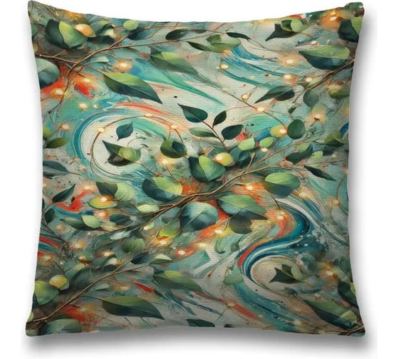 Изображение товара Декоративная наволочка на молнии JoyArty Красочные огни 45x45 см, серия Новый год и Рождество sl_sd3947