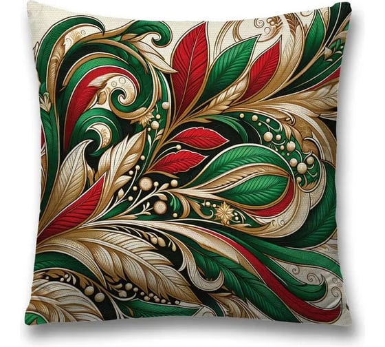 Изображение товара Декоративная наволочка на молнии JoyArty Густая листва 45x45 см, серия Новый год и Рождество sl_sd3917
