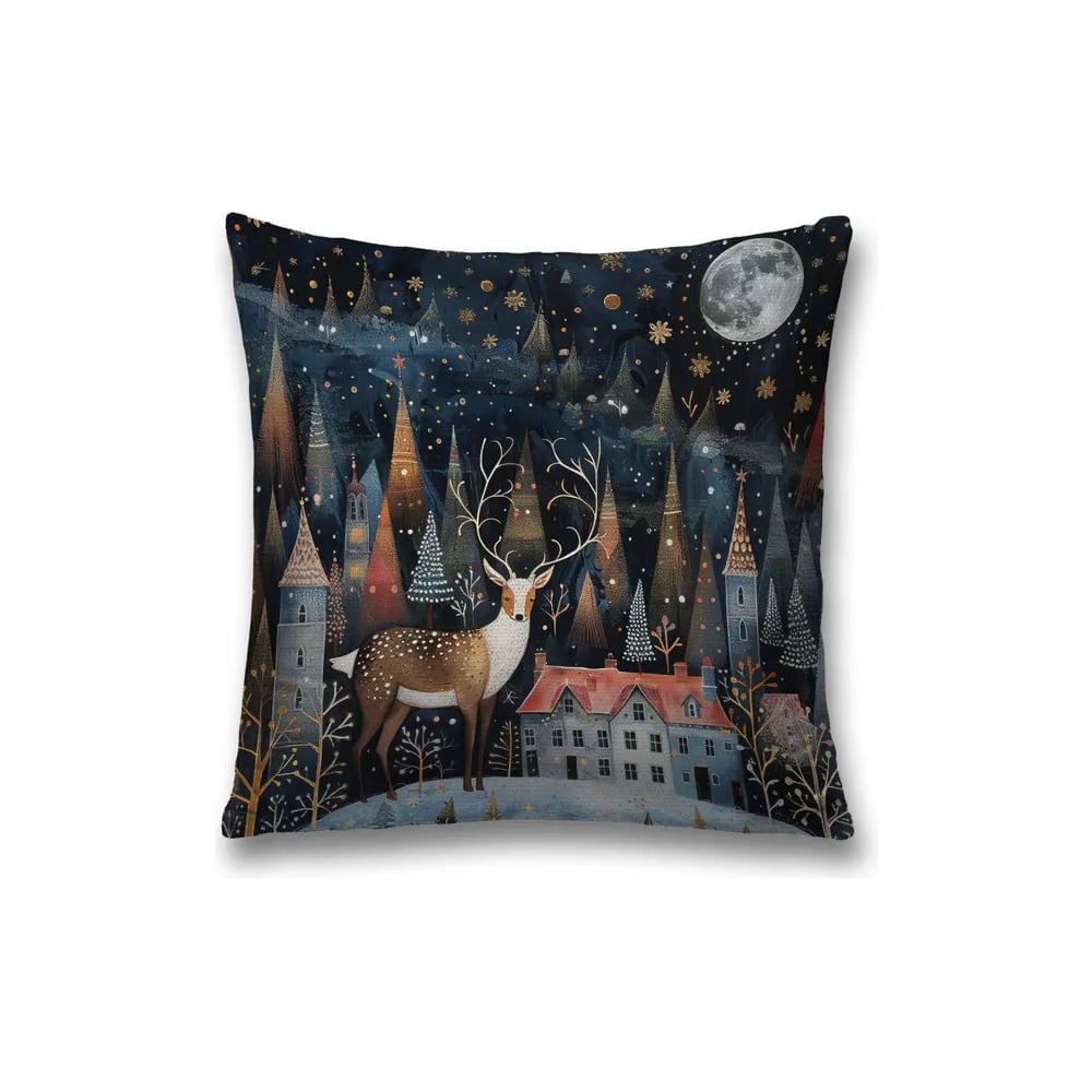 Изображение товара Декоративная наволочка на молнии JoyArty 45x45 см Новогодний стиль