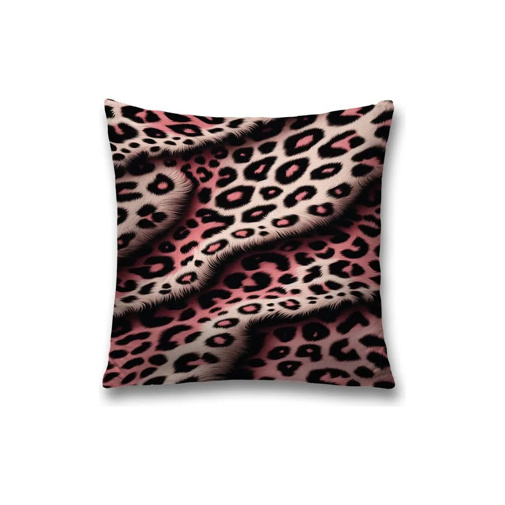 Изображение товара Декоративная наволочка на молнии JoyArty Розовый леопард 45x45 см