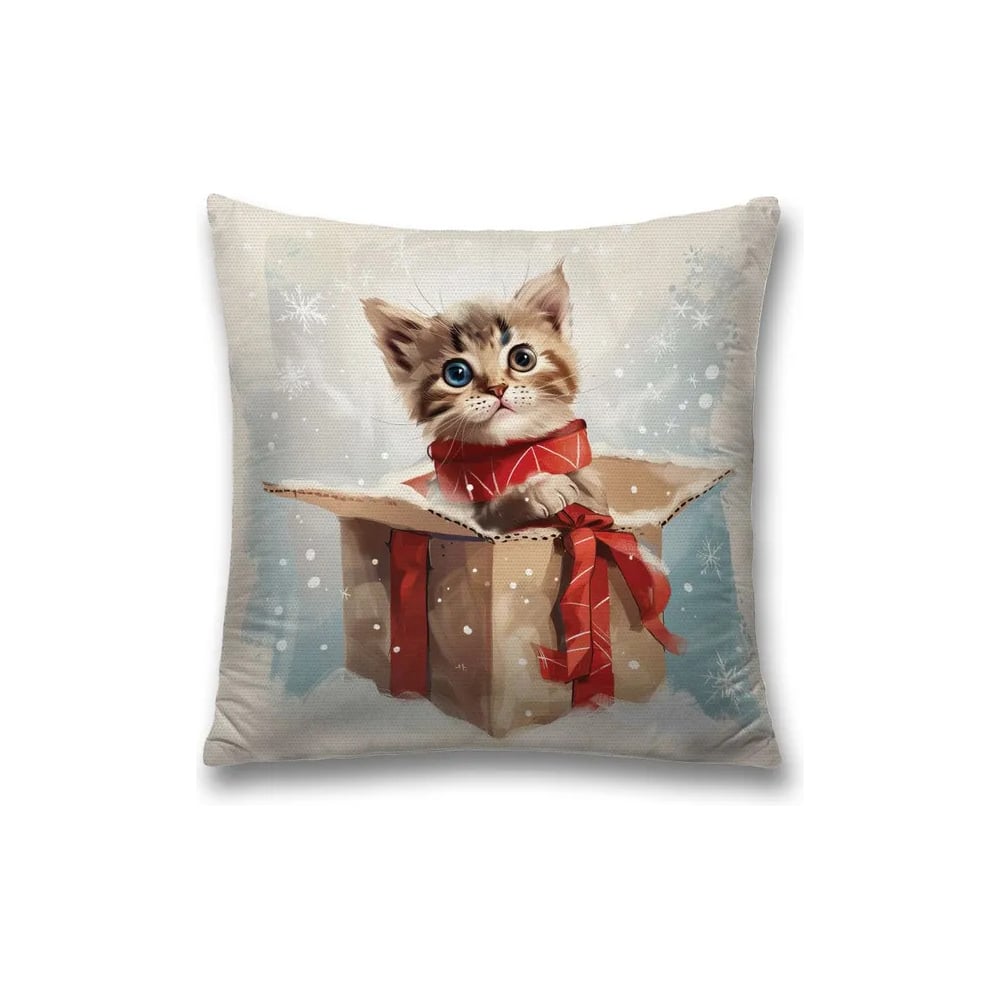 Изображение товара Декоративная наволочка на молнии JoyArty 45x45 см серия Новый год и Рождество