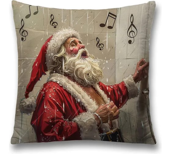 Изображение товара Декоративная наволочка на молнии JoyArty Звонкая песня 45x45 см, серия Новый год и Рождество sl_sd3999