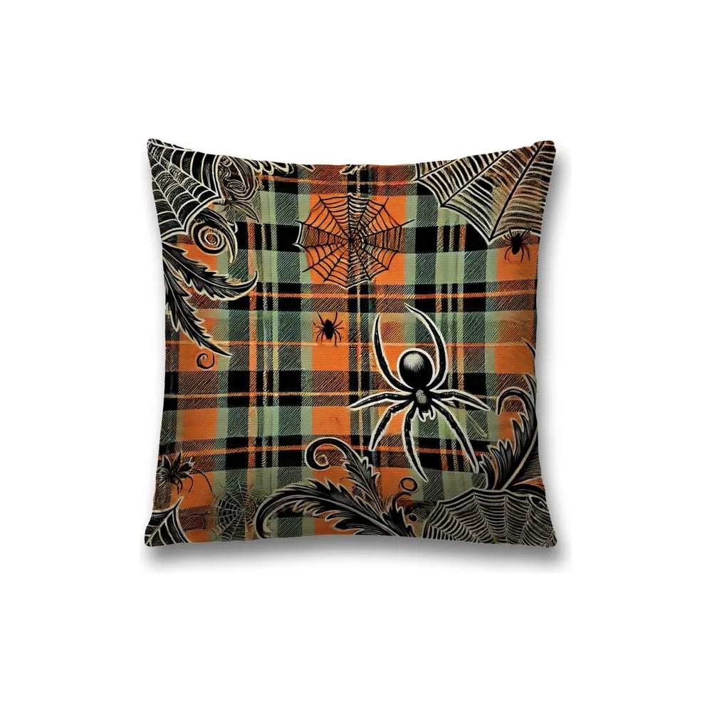 Изображение товара Декоративная наволочка на молнии JoyArty Логово пауков 45x45 см Хэллоуин