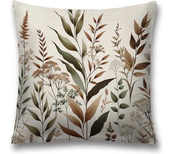 Изображение товара Декоративная наволочка на молнии JoyArty Трава луговая 45x45 см sl_sd3509