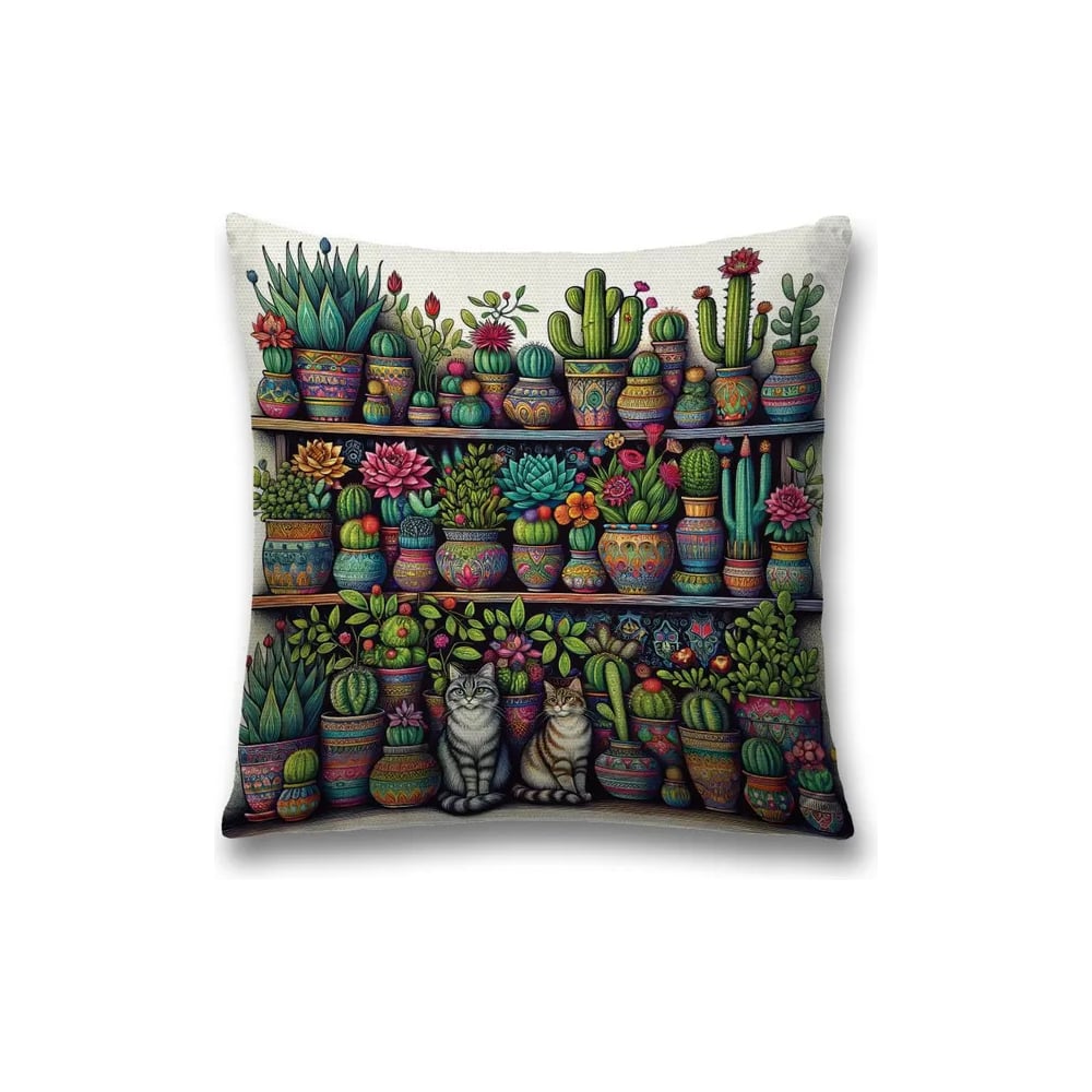 Изображение товара Декоративная наволочка JoyArty 45x45 см с цветочным дизайном на молнии