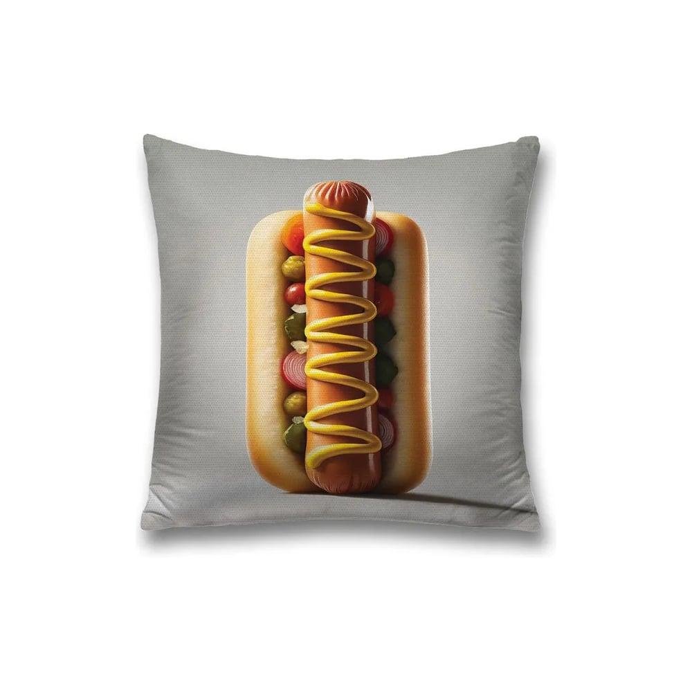 Изображение товара Декоративная наволочка на молнии JoyArty Хот-дог 45x45 см