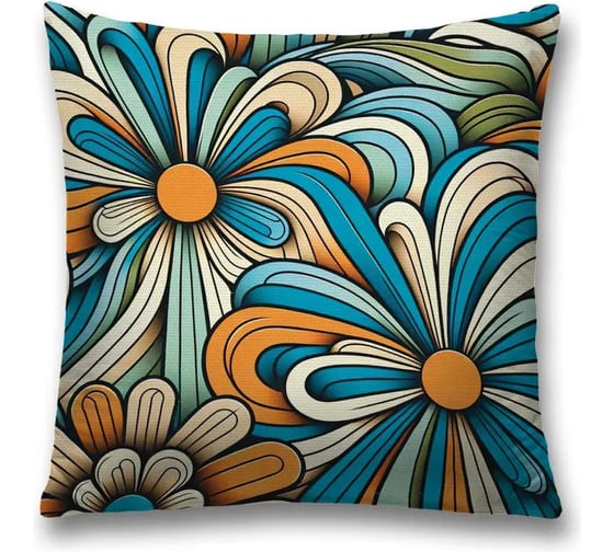 Изображение товара Декоративная наволочка на молнии JoyArty Бутон ромашки 45x45 см sl_sd3552
