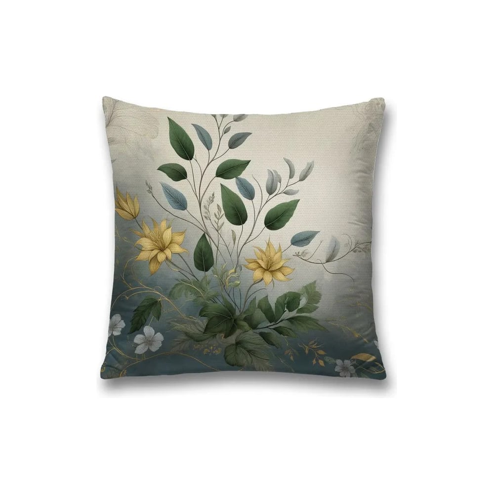 Изображение товара Декоративная наволочка на молнии JoyArty Туманные цветы 45x45 см