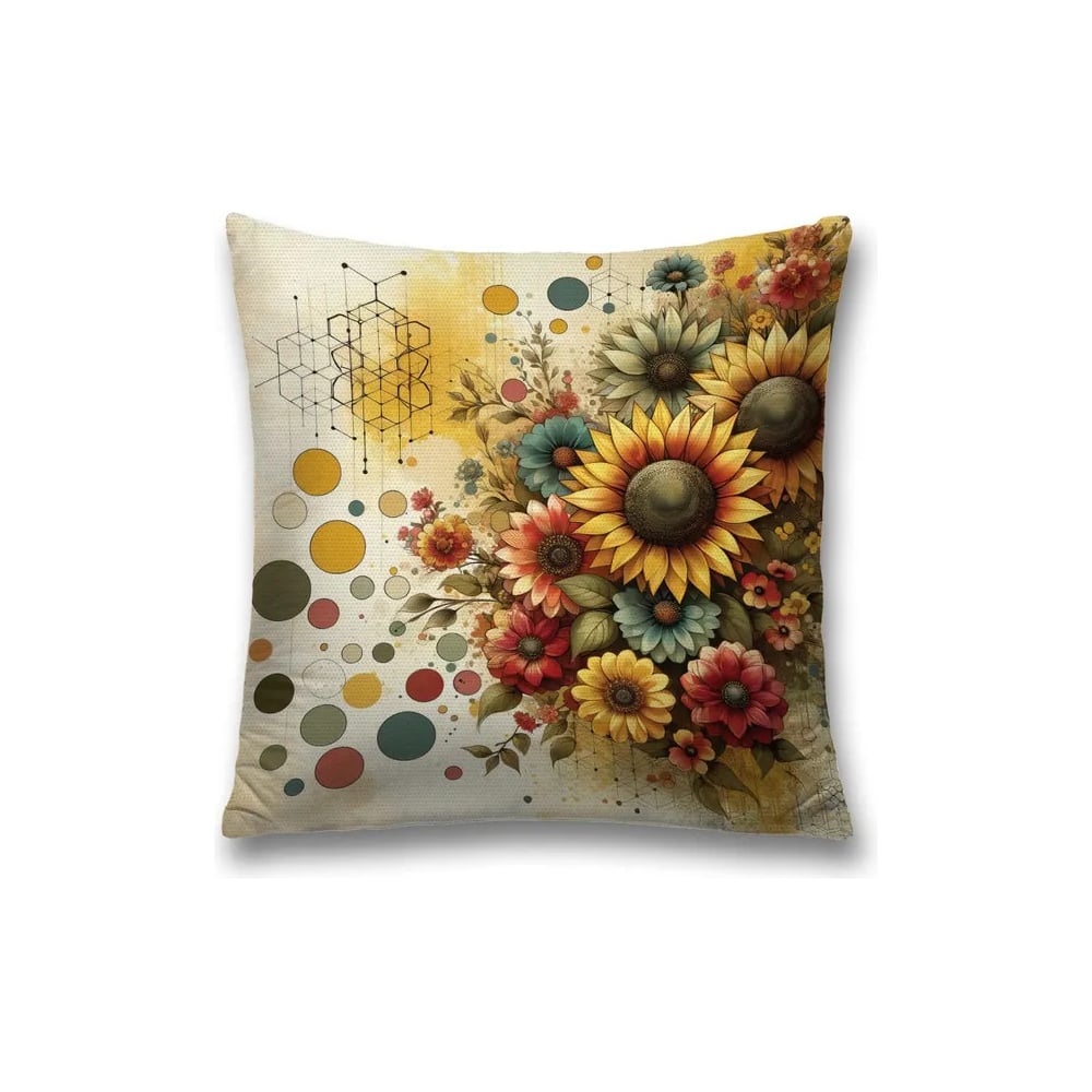 Изображение товара Декоративная наволочка на молнии JoyArty Волшебные цветы 45x45 см