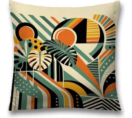 Изображение товара Декоративная наволочка на молнии JoyArty Графика форм 45x45 см sl_sd3542