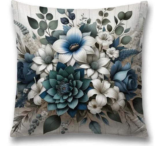 Изображение товара Декоративная наволочка на молнии JoyArty Зеленые сухоцветы 45x45 см sl_sd3480