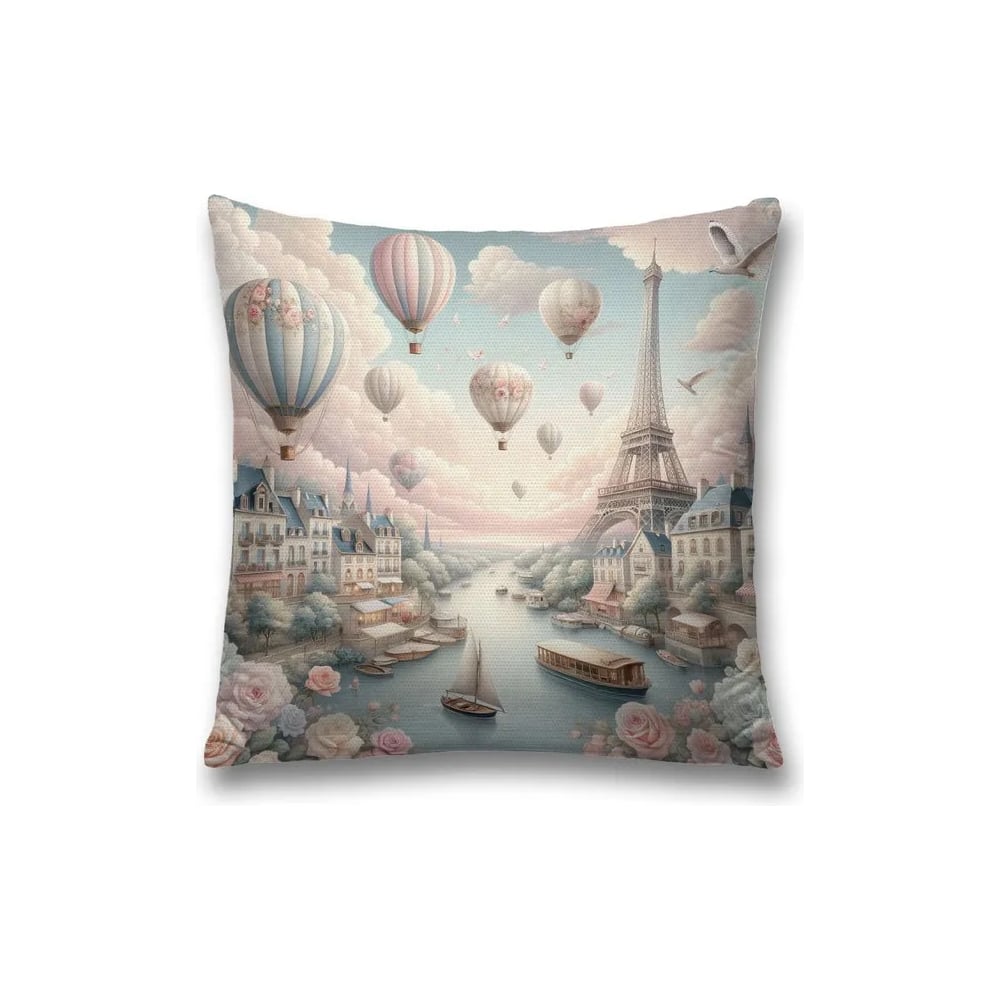 Изображение товара Декоративная наволочка JoyArty Нежный Париж 45x45 см на молнии