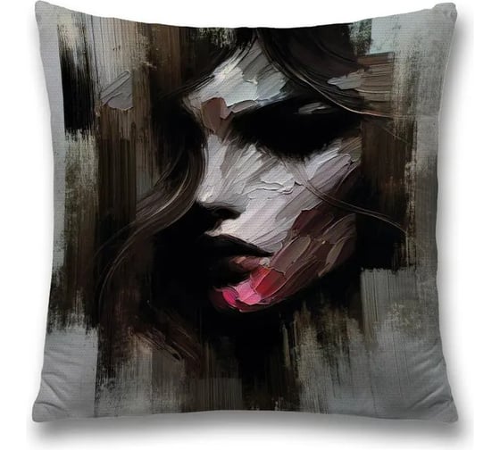 Изображение товара Декоративная наволочка на молнии JoyArty Рисунок девушки 45x45 см sl_sd3573