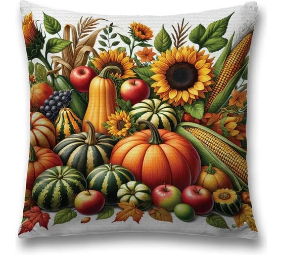 Изображение товара Декоративная наволочка на молнии JoyArty Фруктовая поляна 45x45 см sl_sd4024