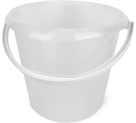 Изображение товара Ведро пищевое Мультипласт Групп 11л мерное с носиком, молочный (20) MPG0255
