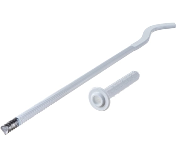 Изображение товара Кронштейн штыревой Uni-Fitt 10х300 плоский, эмалированный, с дюбелем 870W1030