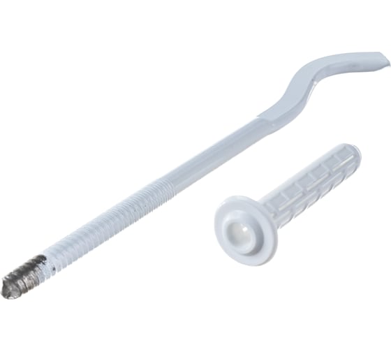 Изображение товара Кронштейн штыревой Uni-Fitt 10х220 плоский, эмалированный, с дюбелем 870W1022