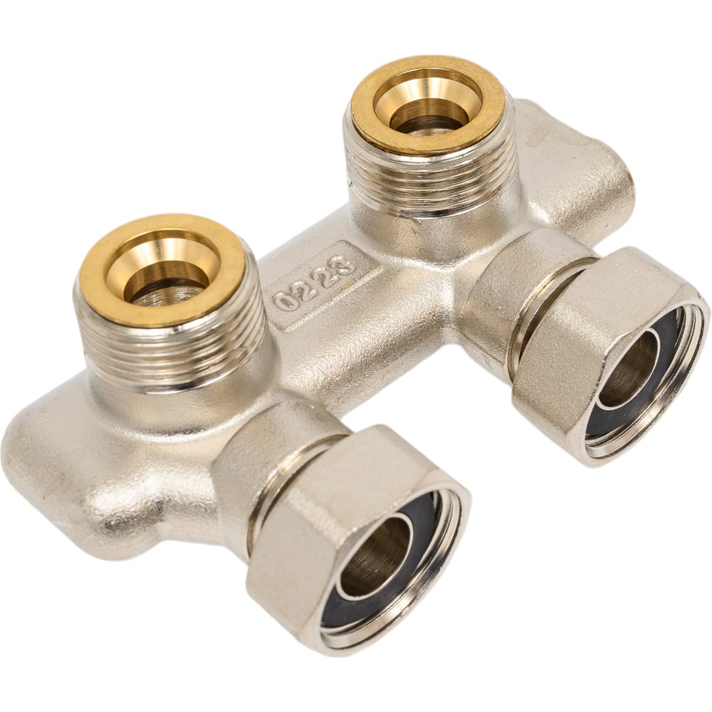 Изображение товара Угловой узел Uni-Fitt 3/4" х 3/4"ЕК с вентилями и адаптерами