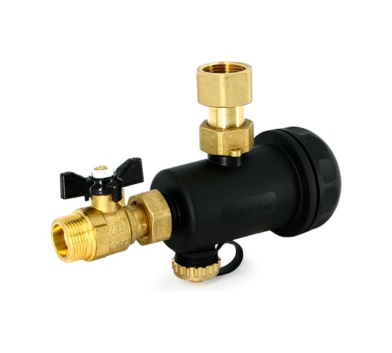 Изображение товара Магнитный фильтр-грязеуловитель для котла Uni-Fitt 3/4" пластик чёрный 215B3000