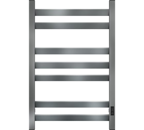 Изображение товара Полотенцесушитель электрический профильный Bauedge BAU Hotel Veer Gun Grey 50x80, 7 планок, универсальный, темно-серый металлик DB-0121