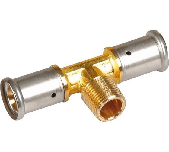 Изображение товара Тройник HENCO НР, латунь пресс, 26x1/2"x26 14P-260426