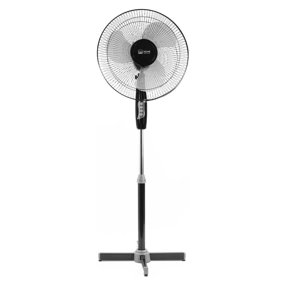 Изображение товара Напольный вентилятор HOME ELEMENT HE-FN1204 черный и серый регулируемый по высоте