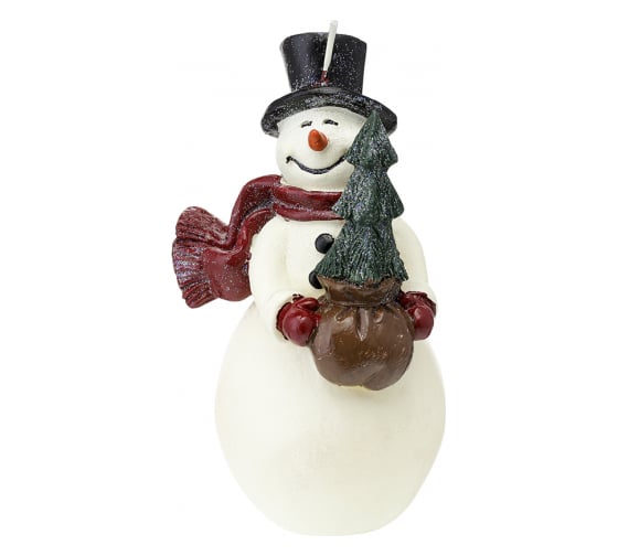 Изображение товара Свеча декоративная Tkano Festive snowman из коллекции New Year Essential TK24-NY_CND0009