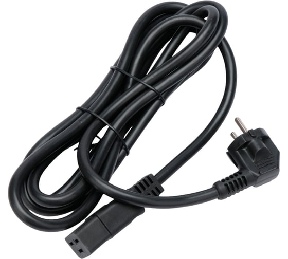 Изображение товара Кабель питания Cablexpert (RU) Schuko-C19, 3x2.5мм2, 16A, с заземлением, медь, 3м, черный, пак, PC-S22-C19-2.5-3M
