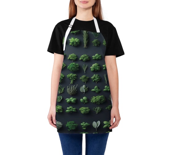 Изображение товара Фартук кухонный JoyArty Зеленая стена, универсальный размер, для женщин и мужчин, ap_sd3456