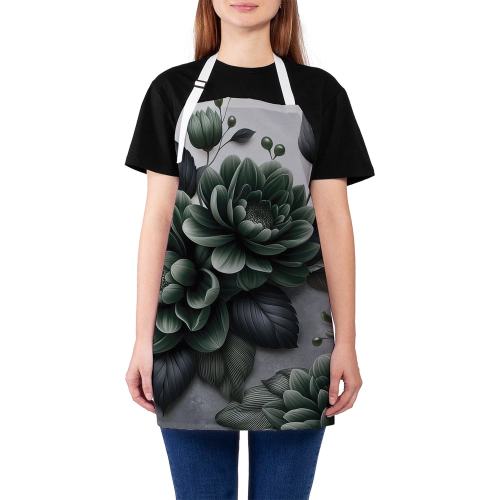 Изображение товара Фартук кухонный JoyArty с зелеными цветами для мужчин и женщин